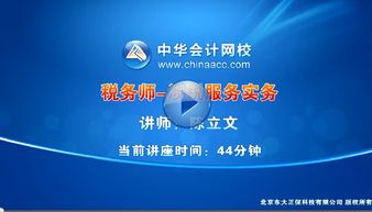 税务师陈立文免费讲座 涉税服务实务之发票领购与审查代理